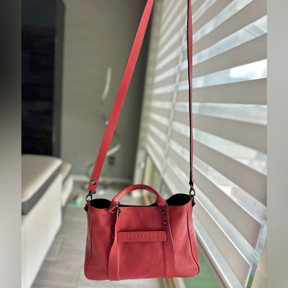 Longchamp 3D S Crossbody Bag - Coral Pink - Excellent Condition - from France - Picture 3 of 5